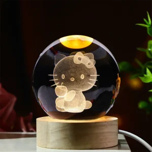 Lampara cristal Hello Kitty