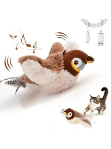 Pajarito interactivo para gatos