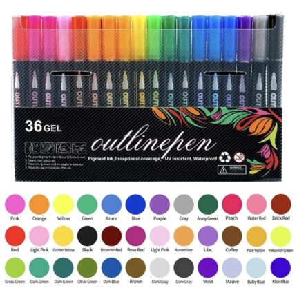 36 lapices outline