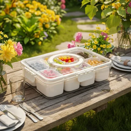 Contenedor portátil snack 8 compartimientos