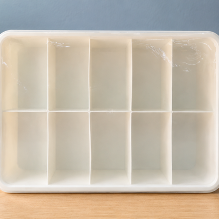 Caja plastica de 10 espacios con tapa