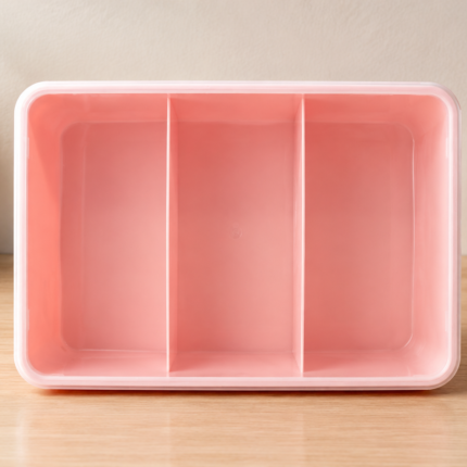 Caja plastica 3 espacios con tapa